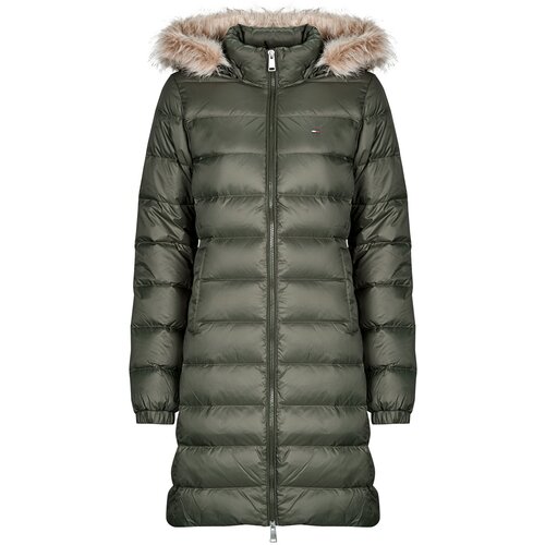 Tommy Jeans Puhovke TJW ESSENTIAL HOODED DOWN COAT Zelena Slike