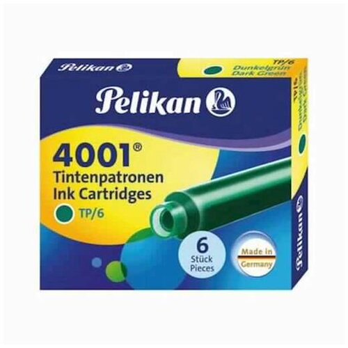 Pelikan črnilni vložek 4001 tp/6, temno zelen 300087 Cene