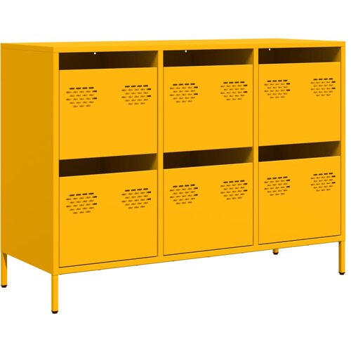 Maison Chic Komoda - Predalnik gorčično rumena 101,5x39x73,5 cm hladno valjano jeklo, (21720496) Cene