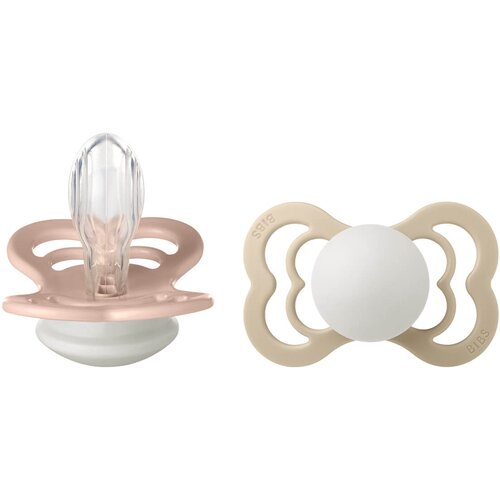 Bibs ortodontska duda supreme silicone night blush &amp;amp; vanilla Slike