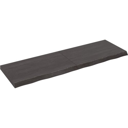vidaXL Stenska polica temno siva 160x50x6 cm obdelana trdna hrastovina Cene
