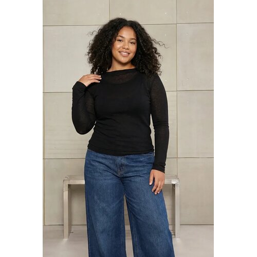 Trendyol ženska bluza Tbbss26Af00026, crna Cene