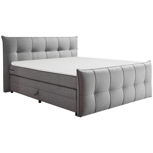 MID.YOU POSTELJA BOXSPRING 180 cm x 200 cm , tekstil, leseni material temno siva Cene