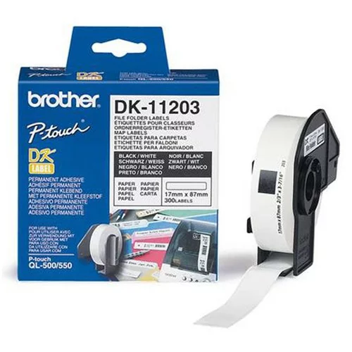 Brother Nalepke za QL tiskalnike - nalepke za registratorje 17 x 87 mm
