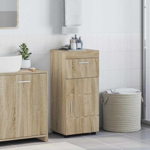 vidaXL Kupaonski ormar s pohranom sonoma hrast 37 x 31.5 x 82 cm Cijene