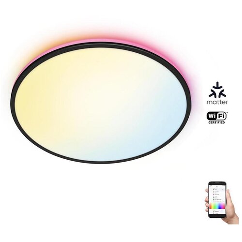 Wiz LED RGBW prigu&scaron;iva plafonska svetiljka RUNE LED/21W/230V crna Wi-Fi Cene