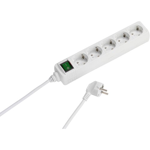 Vivanco 5er Steckdosenleiste weiß 1,4m VIVANCO 27016 EBLS5W 5 x Schuko mit Schalter, Kindersicherung Cene