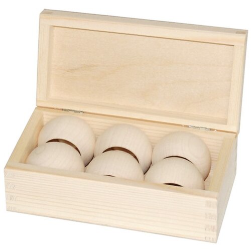 Drvena kutija sa 6 prstenova za salvete Slike
