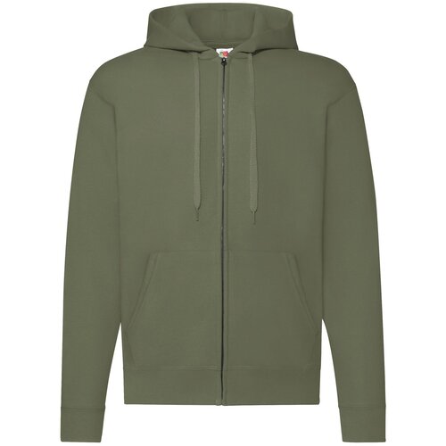 Fruit Of The Loom Olive Zippered Hoodie Classic Cene