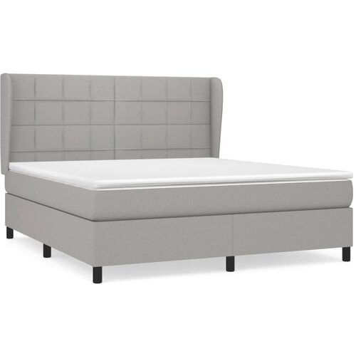 Maison Chic Box spring postelja - Vzmetna postelja z vzmetnico svetlo siva 180x200 cm blago SL7236, (21901336) Cene