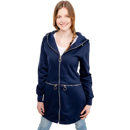 Glano Women&amp;#039;s Extended Sweatshirt - blue Slike