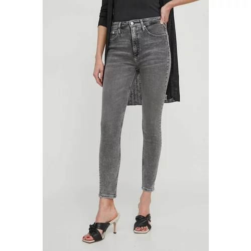 Calvin Klein Jeans Traperice za žene, boja: siva