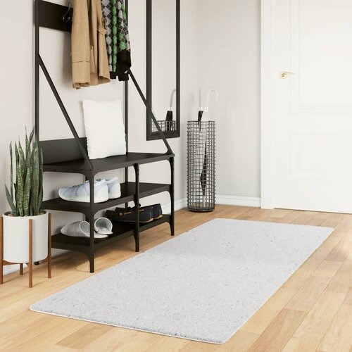 VidaXL Tepih OVIEDO kratkih vlakana sivi 80 x 200 cm Slike