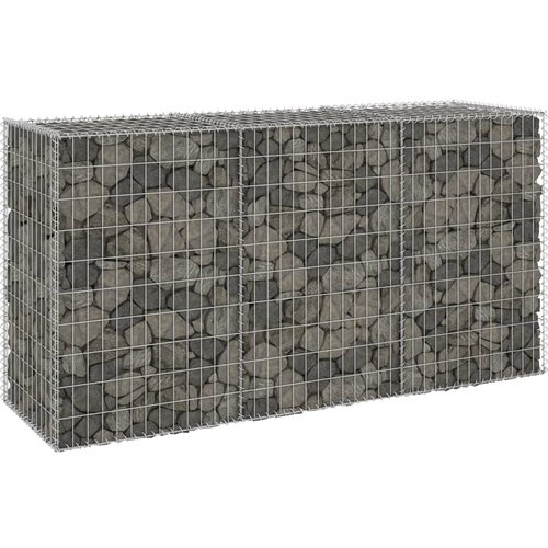 vidaXL Gabionska stena s pokrovi iz pocinkanega jekla 200x60x100 cm, (20707450) Cene