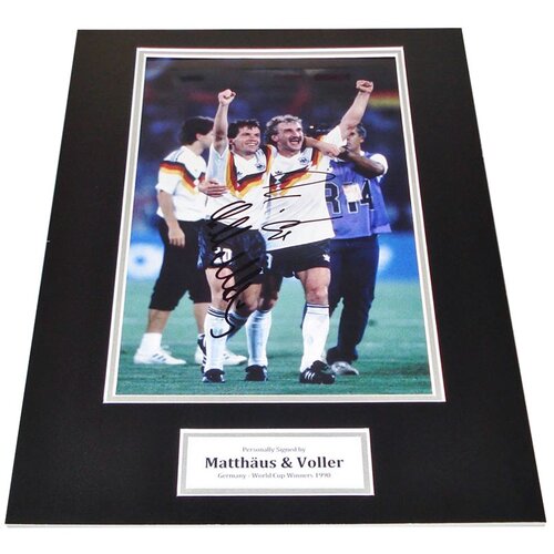  Matthaus and Voller Signed Photo 16"x12" Germany Autograph Memorabilia Display COA Cijene