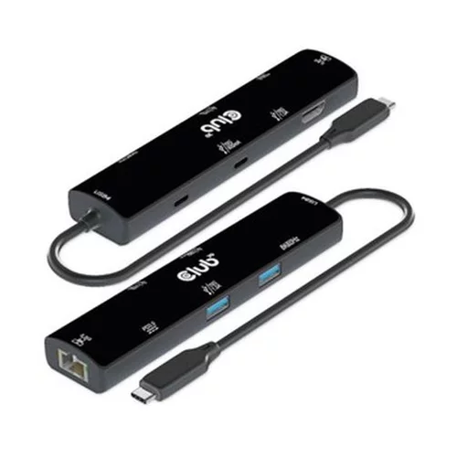 Club3d Priključna postaja 6 v 1, USB-C USB4, HDMI, 2x USB-A, USB-C, PD100W, RJ45, CSV-1599