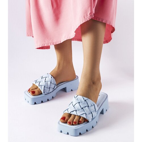 Gemre Blue women's flip-flops on a tractor sole Lora Cene