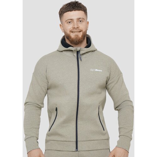 GymBeam Mu&amp;scaron;ka dukserica Agile Zip Up Sage Slike