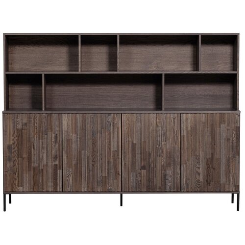 WOOOD Rjav regal v jesenovem dekorju 200x150 cm Gravure – Cene