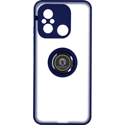 AVIZAR Ovitek za Xiaomi Redmi 12C Bi-material Metal Ring Video Support moder, (20544092) Cene