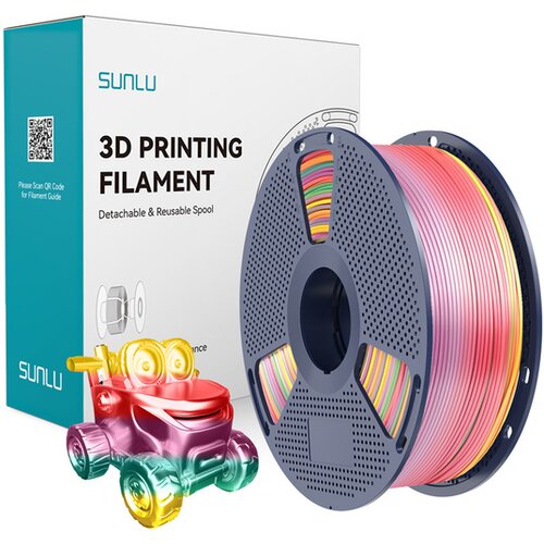 SUNLU Pla+ silk filament (rainbow 01) - mavrična lepota Cene