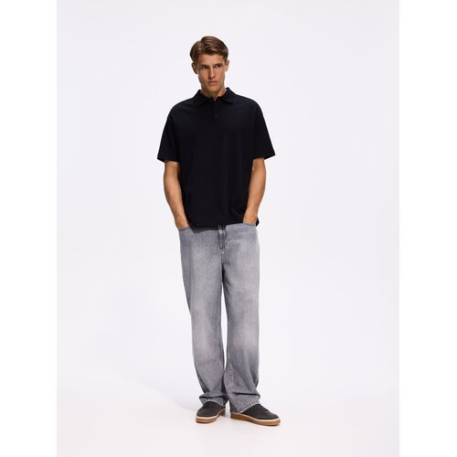 Reserved Polo-majica boxy kroja - crno Cijene