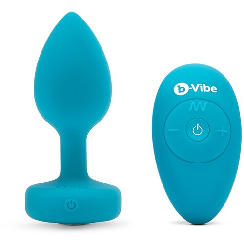 b-Vibe Vibracijski analni čep S/M, svetlo moder Cene
