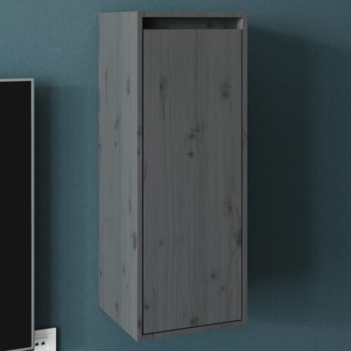 VidaXL Zidni ormarić sivi 30 x 30 x 80 cm od masivne borovine Slike