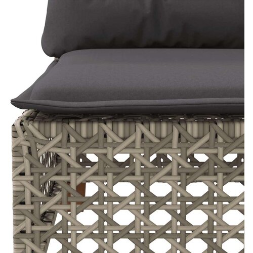 vidaXL 11-dijelni set vrtnih sofa od poliratana s jastucima sivi Cijene