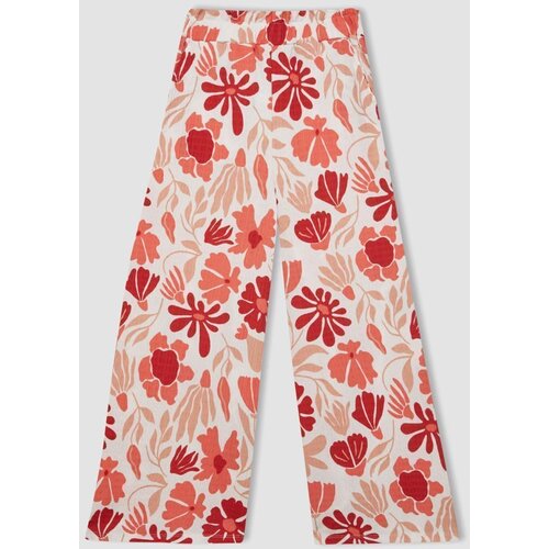 Defacto girl's wide leg floral wrap trousers Cene