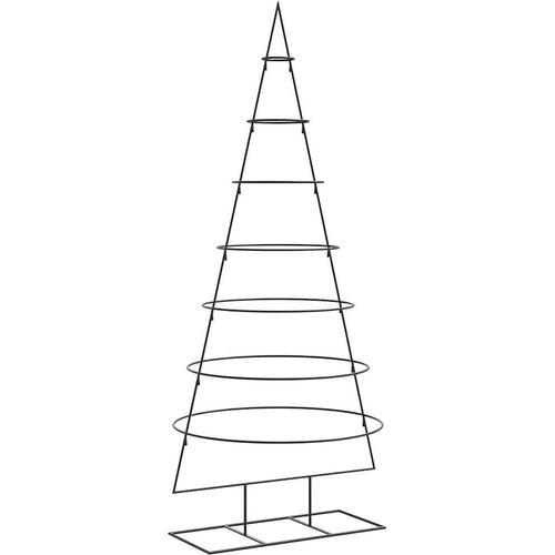 VidaXL Metalno ukrasno božićno drvce crno 180 cm Slike