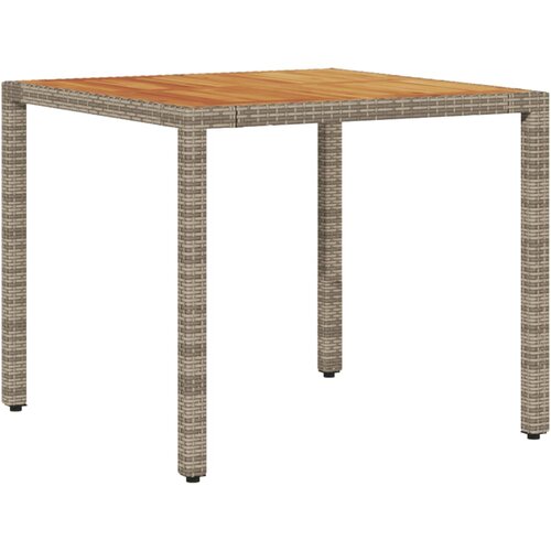  5-dijelni vrtni blagovaonski set s jastucima poliratan i bagrem Siva 90 x 90 x 75 cm Slike