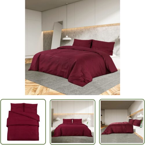 The Living Store Posteljnina bordo 200x200 cm lahka mikrovlakna - Komplet Prevlek Za Odejo, (21743823) Slike