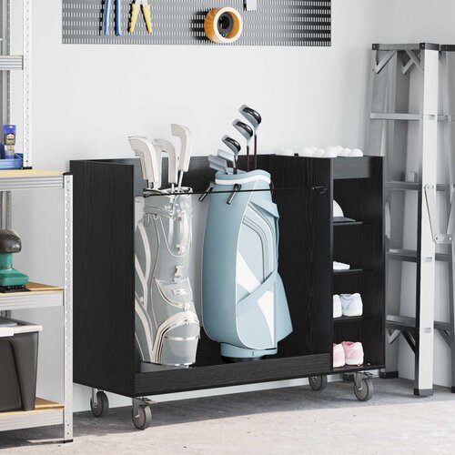 Golf ormar s kotačem Jednobojno Crni hrast 120 x 45 x 98 cm Cijene