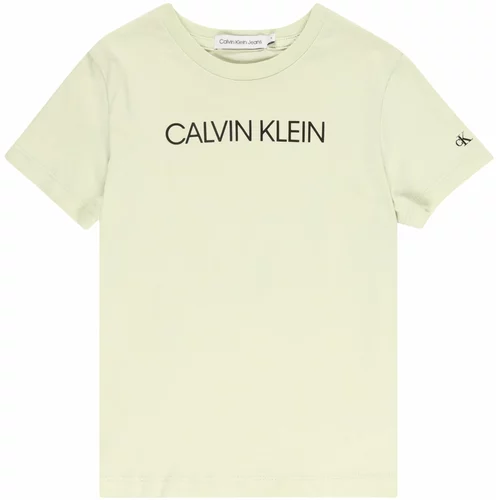 Calvin Klein Jeans Majica pastelno zelena / črna