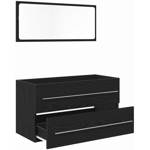  za sudoper s ladicama Crni hrast 90 x 45 x 1.5 cm Slike