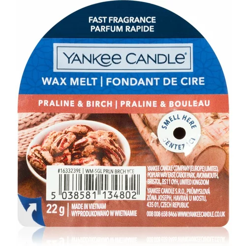 Yankee Candle Praline & Birch vosak za aroma lampu 22 g