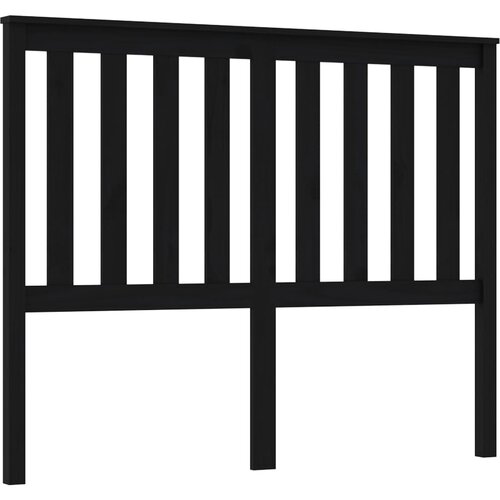 Maison Chic posteljno vzglavje - vzglavna omarica - nočna omarica črno 146x6x101 cm trdna borovina, (21705947) Cene