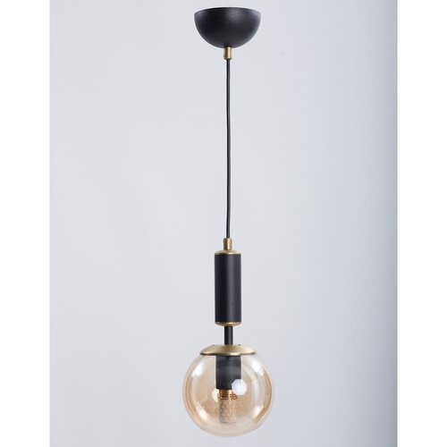 Squid Lighting rumena/črna viseča svetilka s steklenim senčnikom ø 15 cm hector – Cene