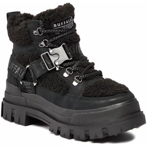 Buffalo Pohodni čevlji Aspha Com Mid Warm 1622328 Black
