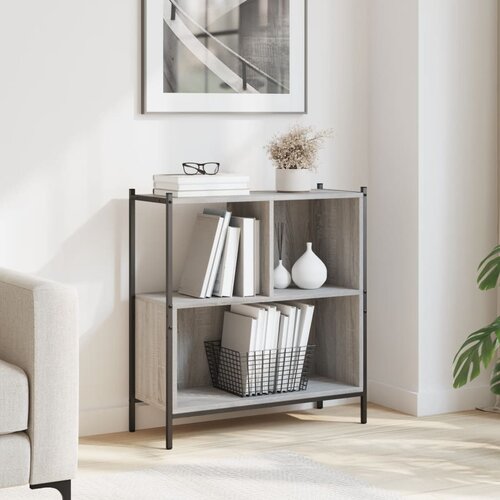 vidaXL Knjižna omara siva sonoma 72x28x77,5 cm inženirski les Cene