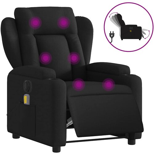 Maison Chic Električni masažni naslanjač - Relax naslanjač črno blago, (22134398) Cene