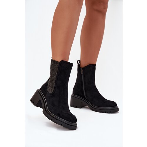 Boto Women&amp;#039;s Insulated Ankle Boots On Block Heel Black Zoralia Slike