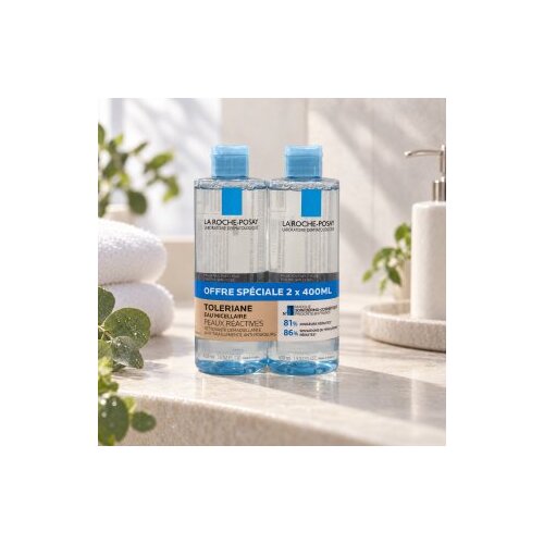 LAROCHE-POSAY Toleriane micelarna voda za či&amp;scaron;ćenje Eau Micellaire 2 x 400 ml Slike