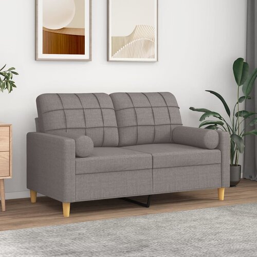 VidaXL Ukrasni jastuci 2 kom smeđesivi &amp;Oslash; 15 x 50 cm od tkanine Slike