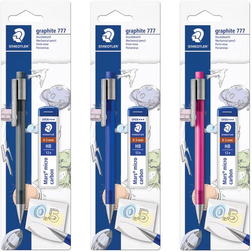 Olovka TEHNIČKA 0,5 MM GRAPHITE PLUS MINE STAEDTLER 7775SBK25D BLISTER Slike