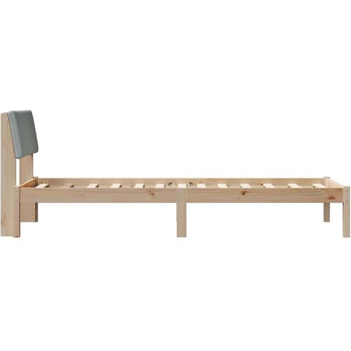  Okvir kreveta s uzglavljem Smeđa i svijetlo siva 75 x 190 cm Slike