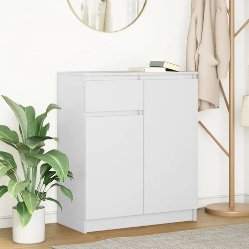 vidaXL Komoda s predalom bela 71x35x84 cm inženirski les Cene