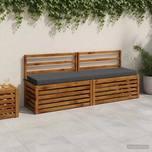  Jastučići za klupe - 2 dijela SOEST 2 kom. 100% poliester - Antracit 200 x 40 x 8 cm Melange Cene