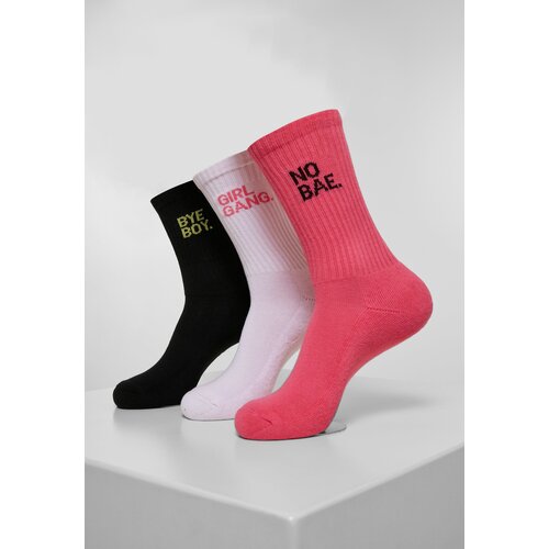 MT Accessoires Girl Gang Socks 3-Pack pink/wht/blk Slike